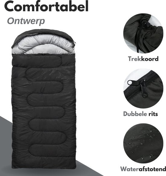 Vertrex Peak Comfort Mummy Sleeping Bag Extra Warm - Sacs de couchage adultes - Camping - Black