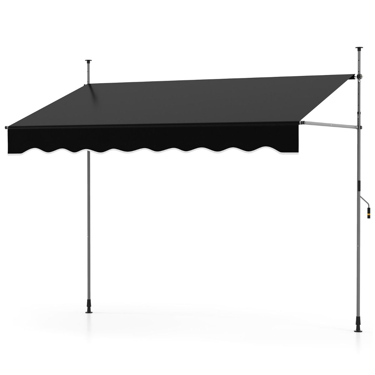 store coast clamp - 250 cm x 120 cm - Hauteur réglable 210-300 cm - Noir - Contrôle manuel & résistant aux UV