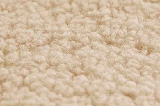 Feel Home - Oreiller chauffant - Teddy - Blanc cassé 45x45cm - avec banque d'alimentation 10000mAh