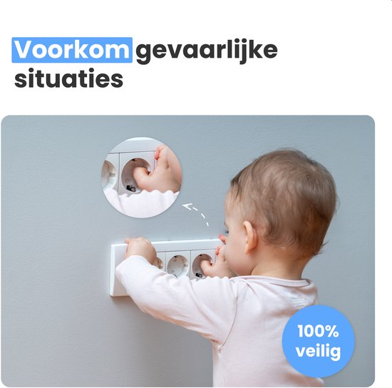 Luft Socket protection PRO - 30 pièces - Extra sûr - Protection des bébés et des enfants - Pour les Pays-Bas et la Belgique - Plaque de recouvrement - Protecteurs - Blanc