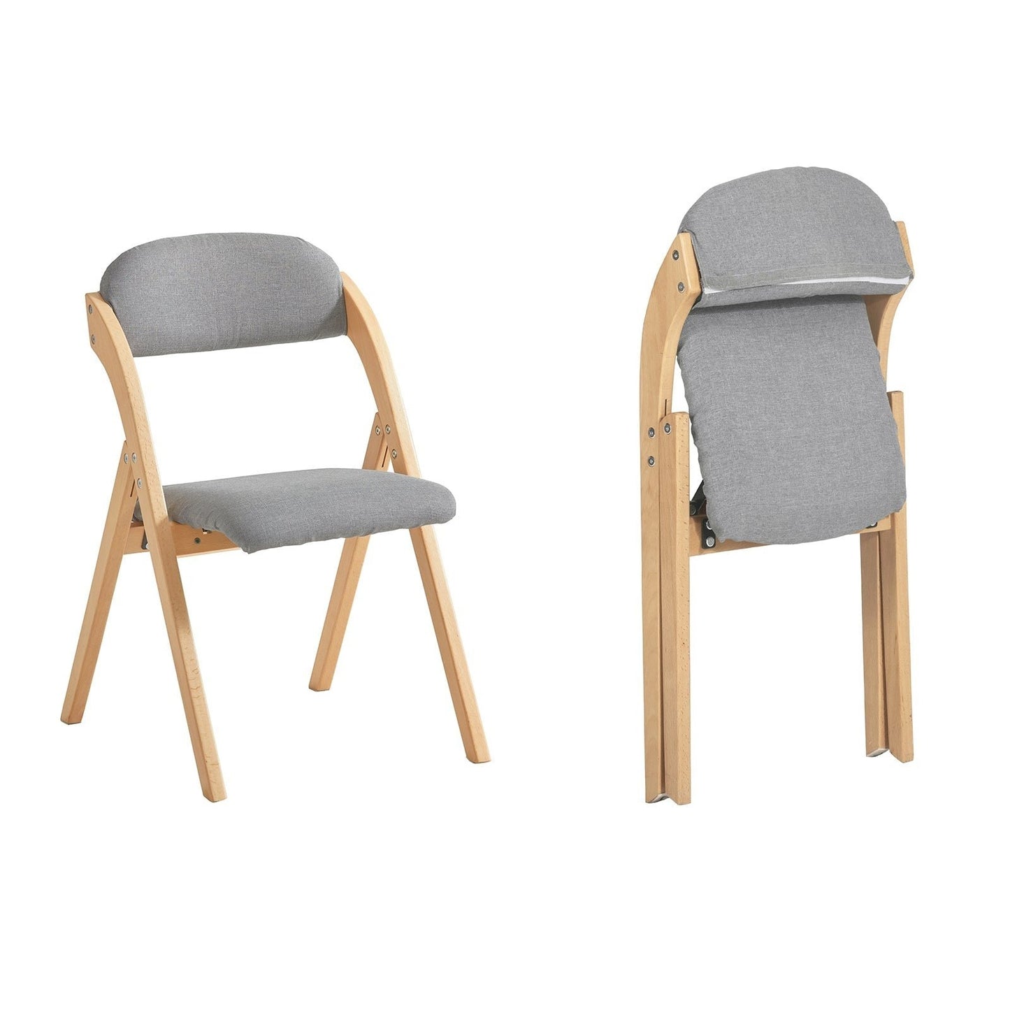 SoBuy FST92-N Chaise pliante avec assise rembourrée - Max. 120 kg - Gris
