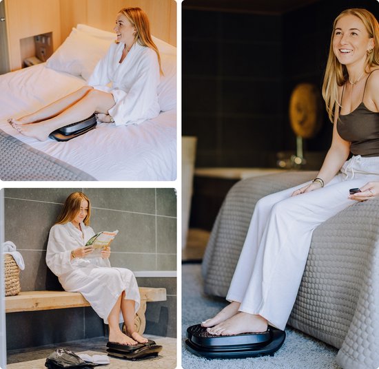CALMENTA® - Massage des pieds Appareil de circulation sanguine - Plaque vibrante - Sac de rangement - Appareil de massage - Circulation sanguine Jambes - Fitness