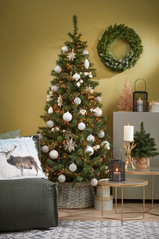 Triumph Tree Forest Couronne de Noël givrée - Ø90 cm - Vert