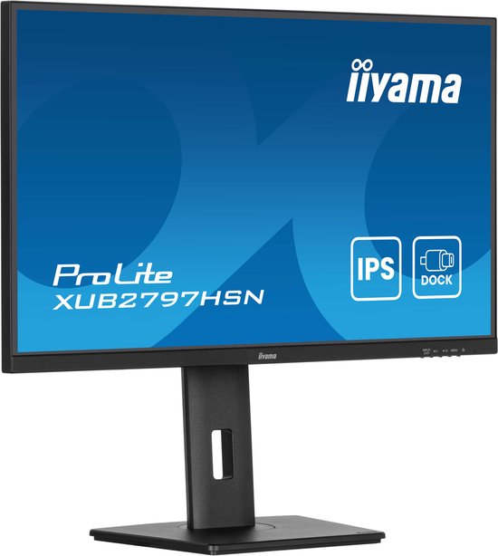 iiyama ProLite XUB2797HSN-B2 - 27 pouces - Full HD - IPS - Hub USB (4 ports) - Réglable - Station d'accueil USB-C