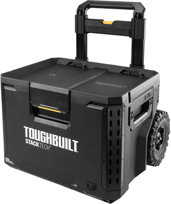 ToughBuilt® StackTech Rolling Tool Box - Grande boîte à outils roulante noire 61 x 43 x 38 cm