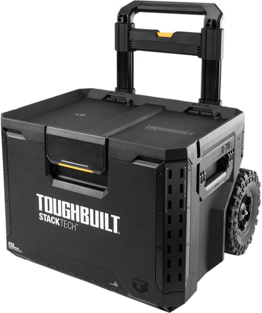ToughBuilt® StackTech Rolling Tool Box - Grande boîte à outils roulante noire 61 x 43 x 38 cm