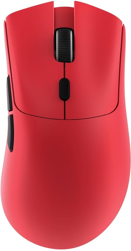 ATTACK SHARK R1 Superlight Gaming Mouse 59g - Rouge - 12.2 × 6.4 × 3.8 cm - Sans fil et filaire - Jusqu'à 18 000 DPI - 65 heures d'autonomie de la batterie