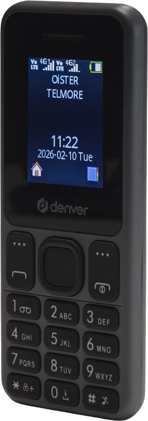 Téléphone portable Denver pour seniors 4G - GSM - Sans smartphone - Radio FM - Double SIM - Sans verrouillage SIM - Modèle 2026 - FAS1880L