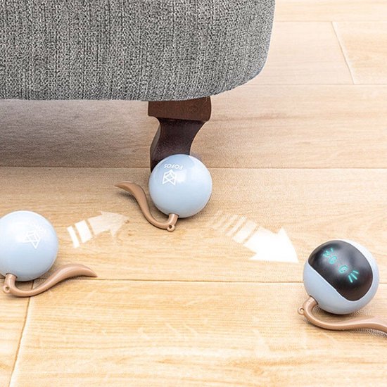 Otiume Balle interactive pour chat - Auto-roulante - Rechargeable par USB - Jouet