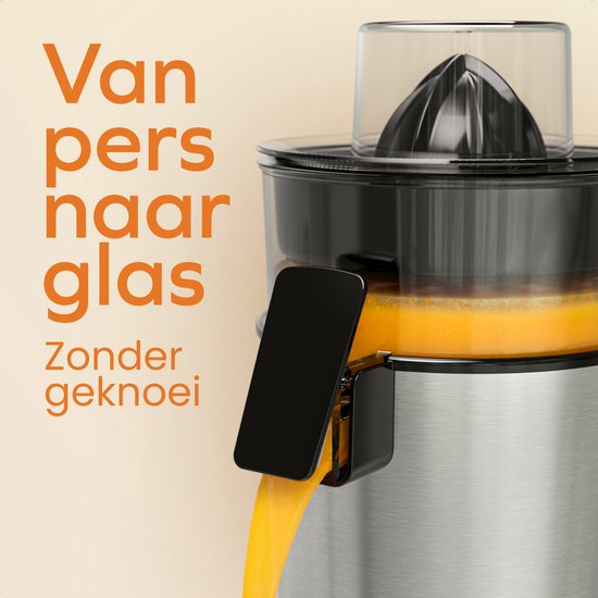 KitchenBrothers Presse-agrumes - Manuel - Avec bec verseur - 0.5L - acier inoxydable