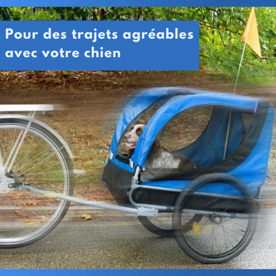 Remorque vélo pour chien - Bicycle Gear - max 40 KG - pliable et housse de pluie- Bleu