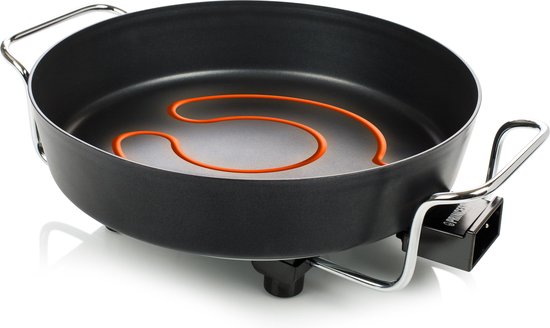 Princess 162367 XL Snackpan - Poêle électrique à snacks – Avec couvercle - Thermostat réglable - 1 800 W - Double résistance puissante - Grande capacité - 5,4 litres - Cordon d'alimentation de 1,5 mètre