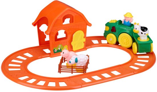 Eddy Toys Jouets de la ferme - Train jouet avec sons et lumières - Train jouet avec des animaux de la ferme - Piles AA incluses