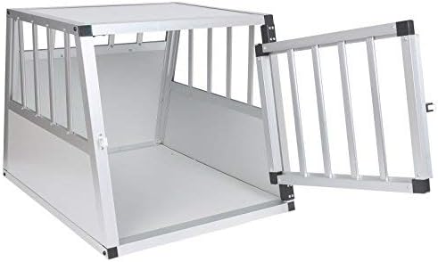 Cage pour chien EUGAD en aluminium - 69 x 54 x 50 cm - Forme trapézoïdale - Pour la voiture et la maison