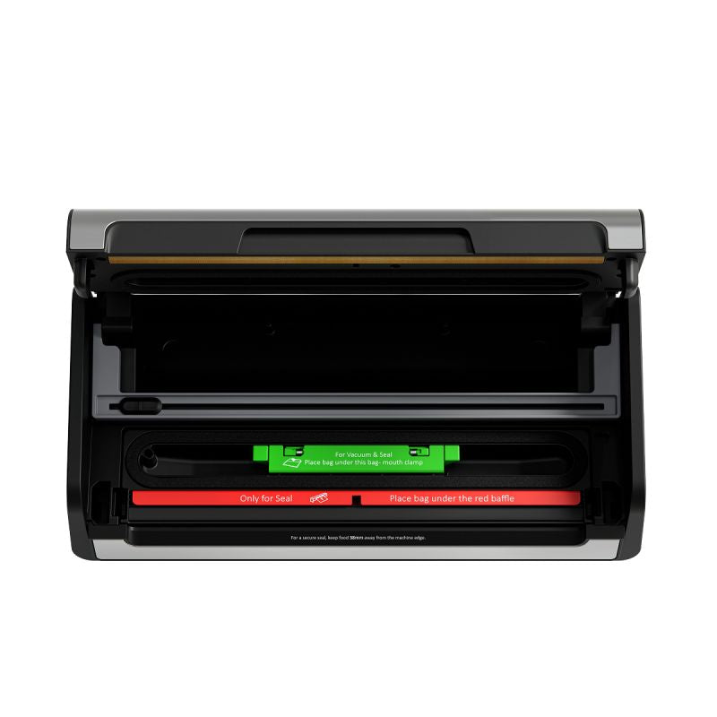 Machine sous vide KitchenBrothers – Machine sous vide avec support pour rouleau, coupe-film et tuyau à vide