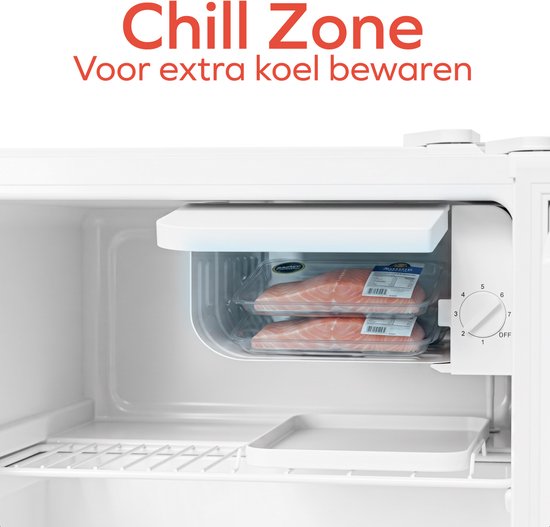 Mini-réfrigérateur KitchenBrothers - 43 L - Petit réfrigérateur - Minibar - Autonome - Frigo - Compact - Blanc