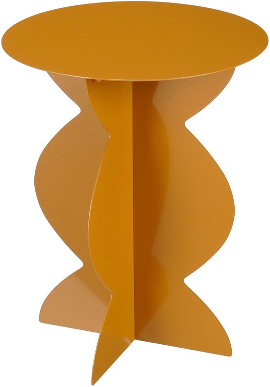 Table d'appoint Rafi de Mica Decorations - H 50 x Ø 40 cm - Fer - Marron