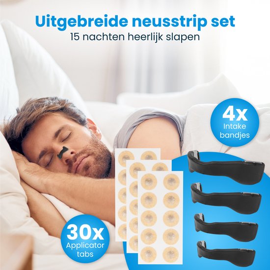 DreamCare Bandelettes nasales magnétiques - 15 paires - écarteur nasal - anti-ronflement - pansements nasaux