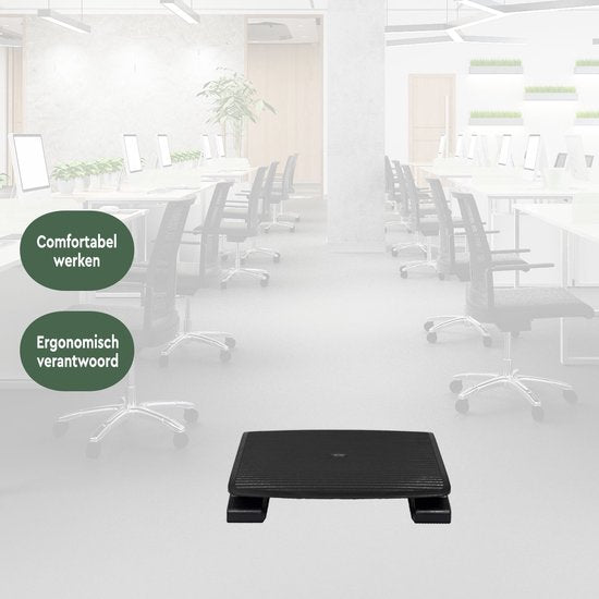 BRASQ Repose-pieds ergonomique pour bureau - Accessoires de bureau - Réglable - Antidérapant - Repose-pieds banc