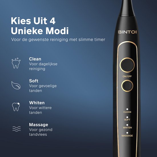 Bintoi® iSonic UV D600 - Brosse à dents électrique avec stérilisateur UV