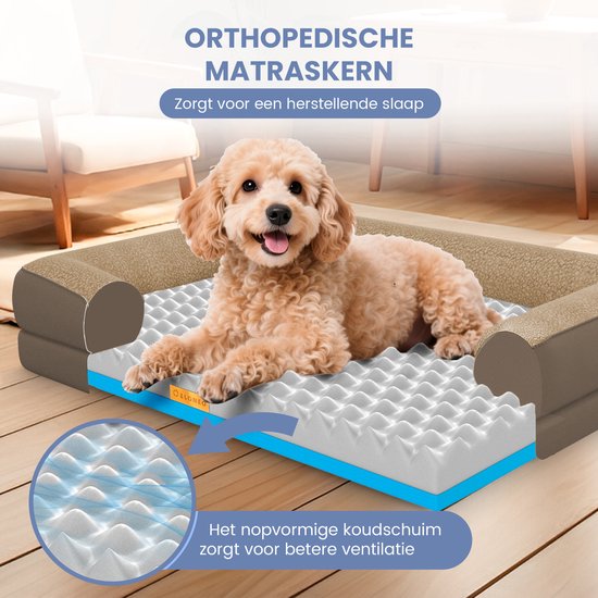 Lit orthopédique pour chien ELONEO – S – Marron