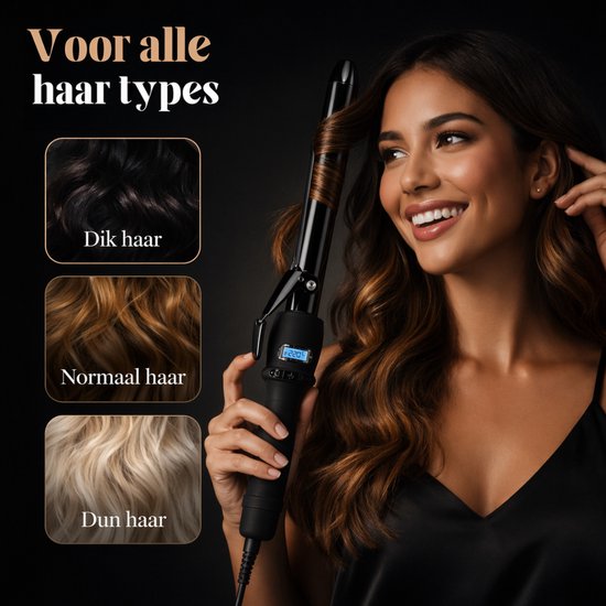 Vaive Fer à boucler avec pince - 32MM - Fers à boucler - Boucleur de cheveux - Fer à boucler