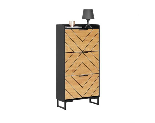 Meuble à chaussures - Sobuy - Noir - 62x24x125 cm