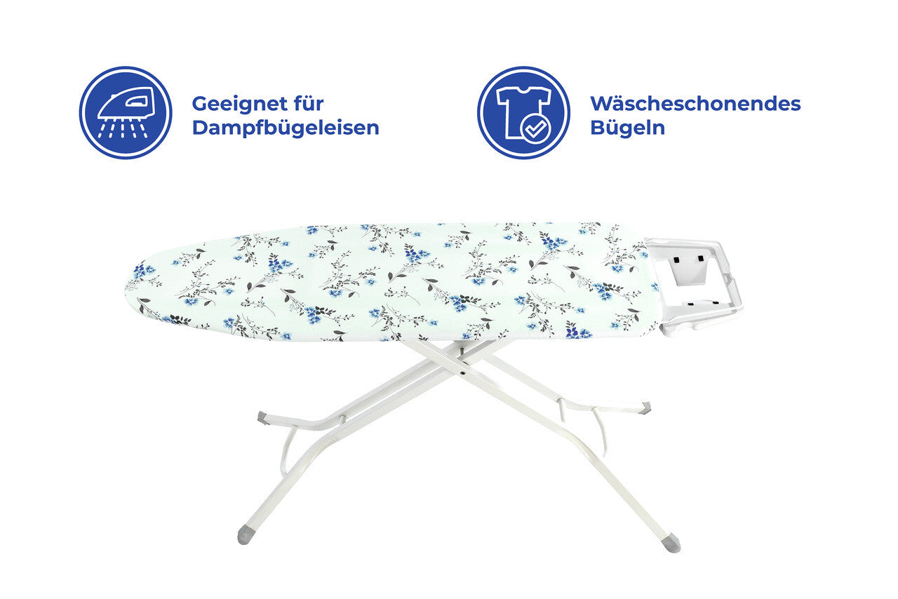 Housse de planche à repasser Wenko Floral Bleu 130 x 50 cm