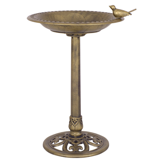 Station d'alimentation pour oiseaux Station d'alimentation pour oiseaux Support pour mangeoires 50 x 76 cm bronze