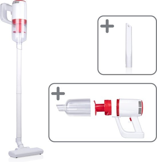 Dirt Devil 2-in-1 Aspirateur à manche sans fil DD9001 - Aspirateur à poussière - 80W - avec accessoires - sans sac