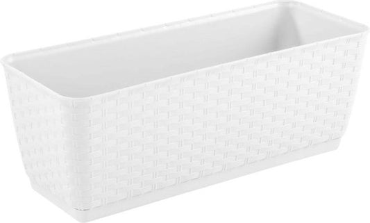 Pot de fleurs suspendu avec crochets Ratolla balcon blanc