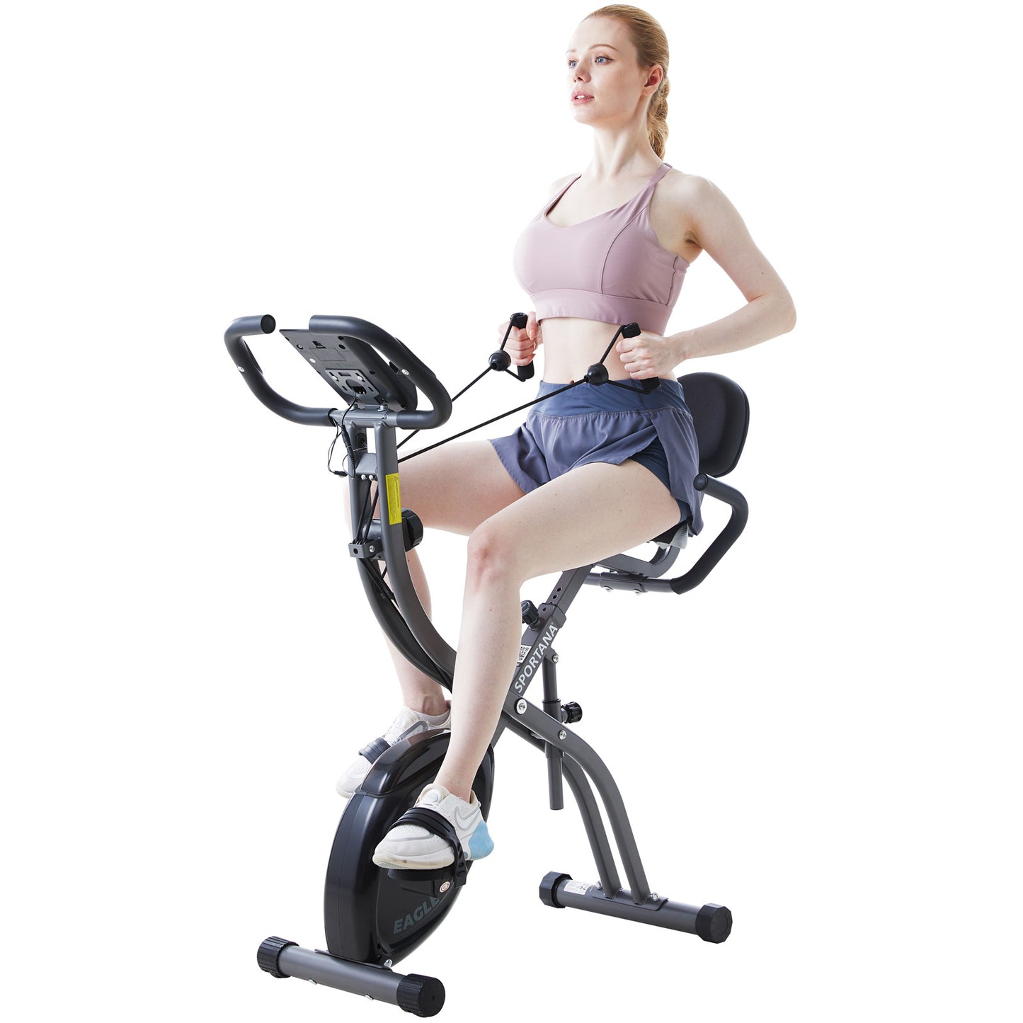 Sportana Hometrainer Eagle 3 - Inklapbaar 10 Niveaus – Zilver Zwart