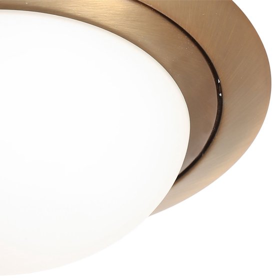 Plafonnier Steinhauer Ikaro 1365BR bronze Ø 24 cm - intensité réglable en 4 niveaux, adapté à un usage intérieur, en métal et verre de haute qualité