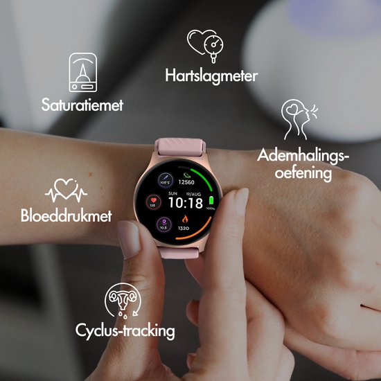 Montre connectée Denver - Android / iOS - Fonctionnalité d'appel complète - Écran AMOLED - Montre de sport - Cardiofréquencemètre - Oxymètre de pouls - Suivi du sommeil - SWC387
