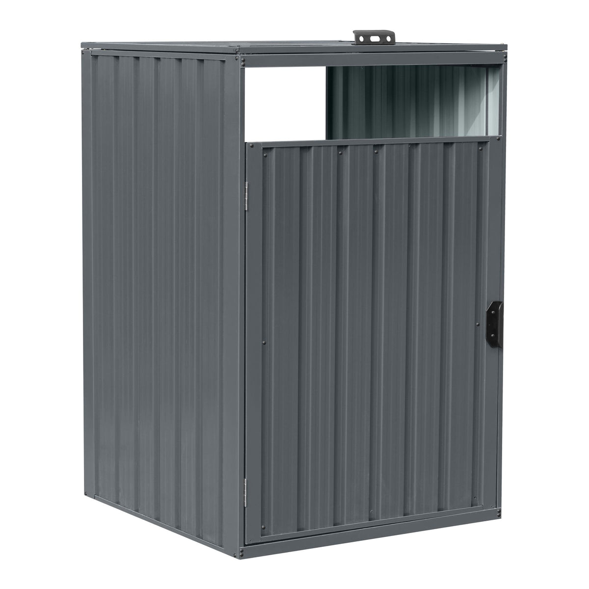 Axi Owen - Abri métallique pour conteneur, couleur anthracite - 1 conteneur - 80 x 80 x 122 cm