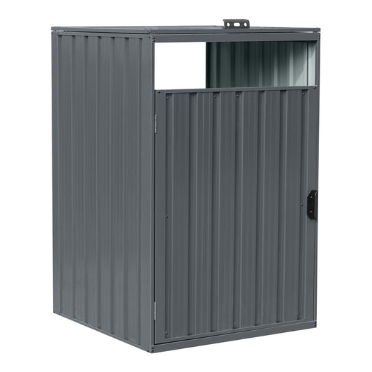 Axi Owen - Abri métallique pour conteneur, couleur anthracite - 1 conteneur - 80 x 80 x 122 cm