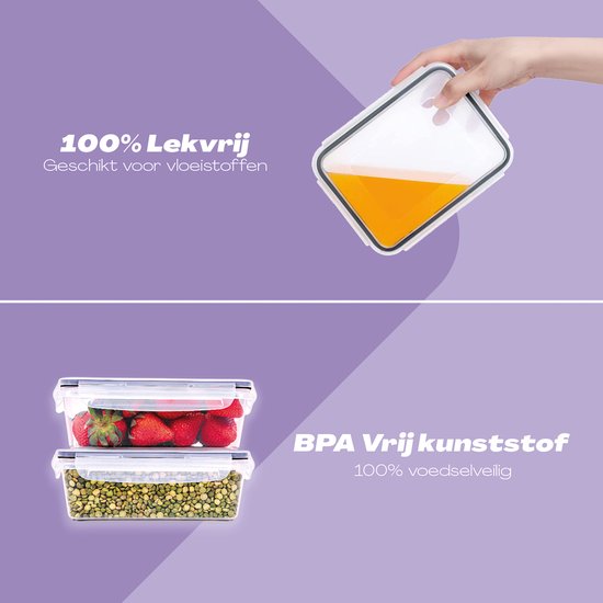 TidyHome® Barquettes de conservation des aliments - Lot de 24 pièces - Dimensions des notes ! - Récipients pour la préparation des repas - Convient pour le micro-ondes, le congélateur et le lave-vaisselle - Récipients pour le réfrigérateur - Récipients de