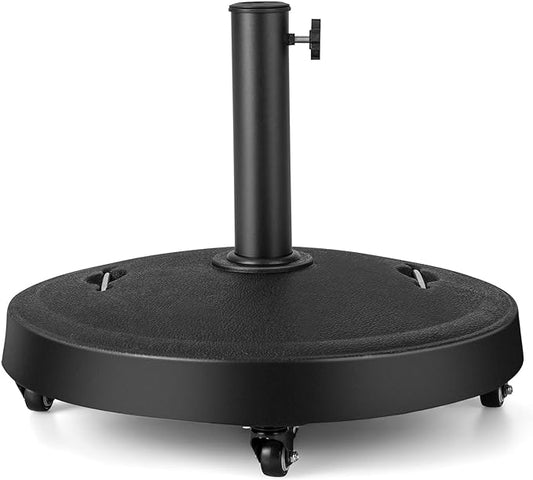 Base de parasol Coast sur roues - Pour mâts de parasol 38/48MM - 24Kg - 52 x 41,5cm
