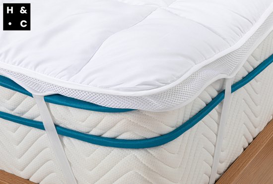 Home & Comfort Surmatelas 160*200cm - Soutien et réduction de la pression - Lavable - Antiallergique