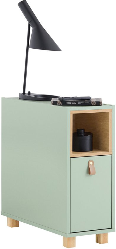 SoBuy FBT161-GR Table d'appoint - Vert Multifonctionnel avec tiroir et plateau pliable