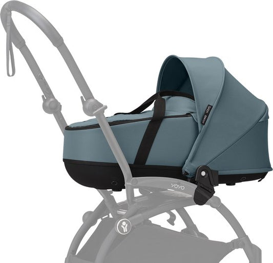 Stokke YOYO Newborn Shell, Aqua - Pour les bébés jusqu'à 6 mois ou 9 kg - Comprend une coque semi-rigide, un matelas double et une chancelière - Compatible avec le châssis YOYO (vendu séparément)