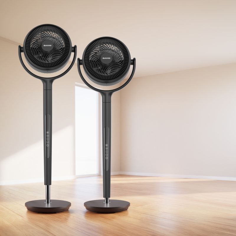 Ventilateur Auronic Omni Noir - 12 vitesses - Oscillation à 120° - Avec télécommande