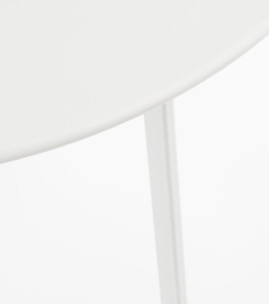 Table d'appoint d'extérieur - Mica Decorations - H38 x Ø58 cm - Métal - Blanc