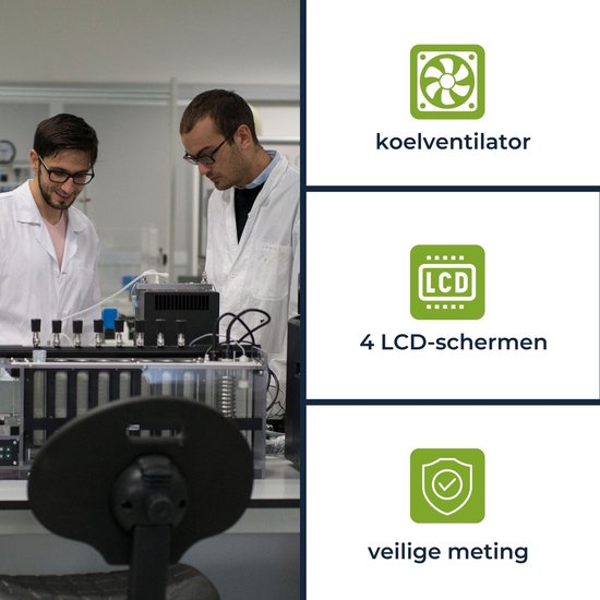 Velleman Alimentation de laboratoire, réglable, 2 x 0-30 VDC/0-3 A, + 5 VDC fixe/3 A, limitation de courant, protection contre les courts-circuits, 4 écrans LCD, gris