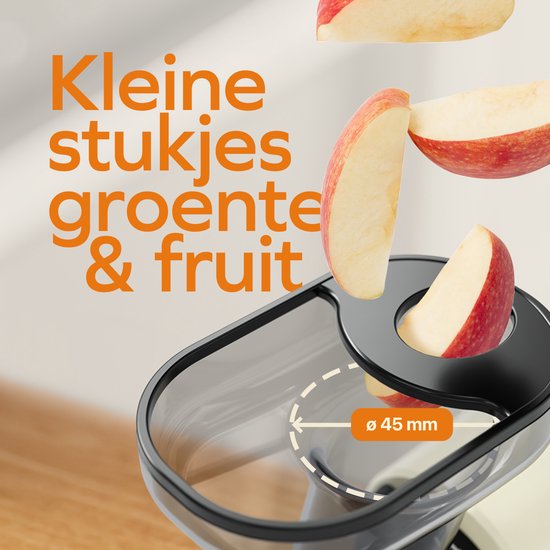 KitchenBrothers Slowjuicer - Compact - Presse-agrumes - Presse-légumes et fruits - 45 mm - 500 ml - Cadeau de fête des mères - Champagne