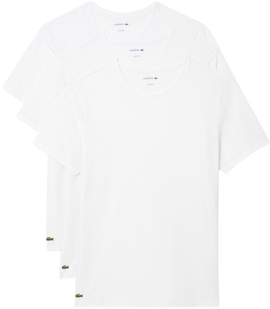 T-shirt rond 100% coton Lacoste Hommes Blanc (3 pièces) - Taille M