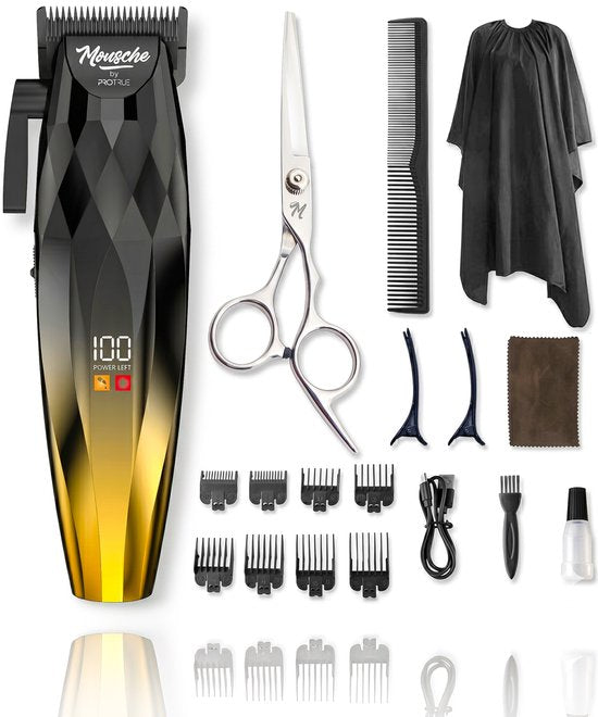 Tondeuse pour cheveux pour hommes - Kit de coiffure 22 pièces - Kit de coupe avec ciseaux de coiffure - Tondeuse pour cheveux et barbe