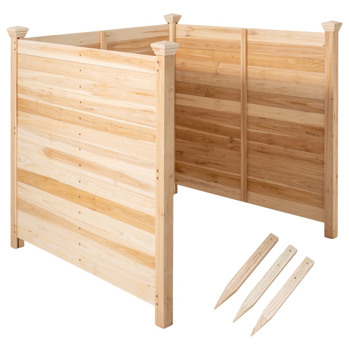 Clôture de jardin Coast - 3 panneaux - Bois de pin - Naturel - 119 x 119 x 115,5 cm