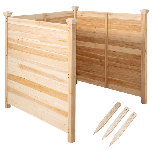 Clôture de jardin Coast - 3 panneaux - Bois de pin - Naturel - 119 x 119 x 115,5 cm