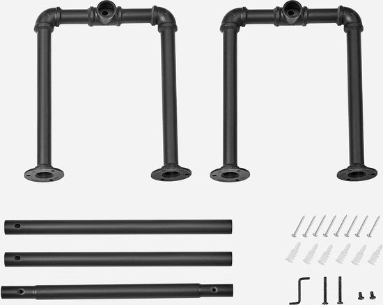 Porte-vêtements - Porte-vêtements en métal noir - Porte-vêtements design industriel